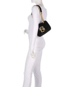 Iconic Snakes Puffy Schultertasche Samtgewebe schwarz