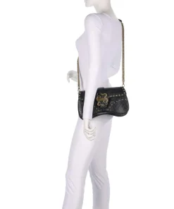 Iconic Snakes Schultertasche Lederimitat schwarz