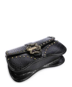 Iconic Snakes Schultertasche Lederimitat schwarz