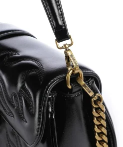 Iconic Snakes Schultertasche Lederimitat schwarz