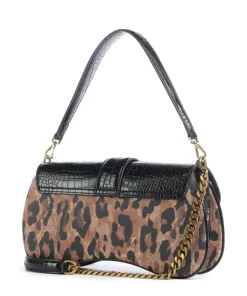 Iconic Snakes Schultertasche Lederimitat schwarz