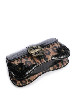Iconic Snakes Schultertasche Lederimitat schwarz