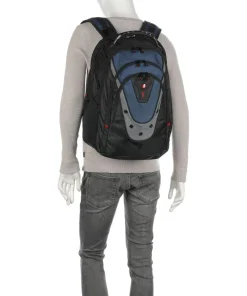 Icons Ibex Laptop-Rucksack 17″ recyceltes Polyester schwarz/blau