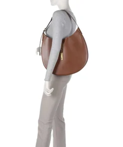 ID Collection Medium Beuteltasche fein genarbtes Rindsleder braun