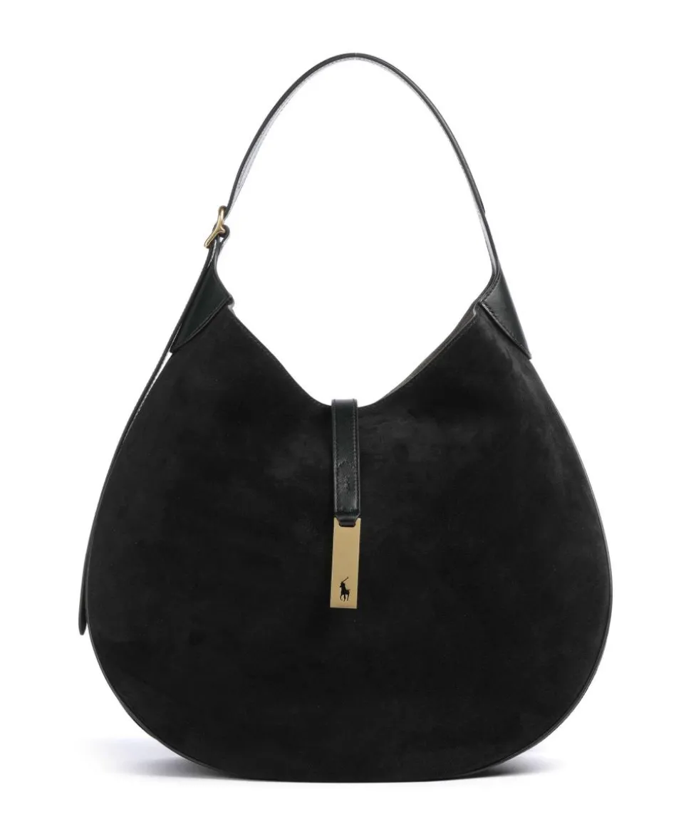 ID Collection Medium Beuteltasche aufgerautes Rindsleder schwarz