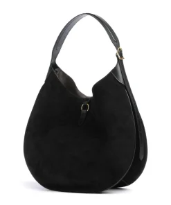 ID Collection Medium Beuteltasche aufgerautes Rindsleder schwarz