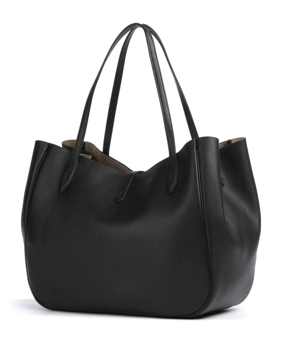 ID Collection Medium Shopper fein genarbtes Rindsleder schwarz