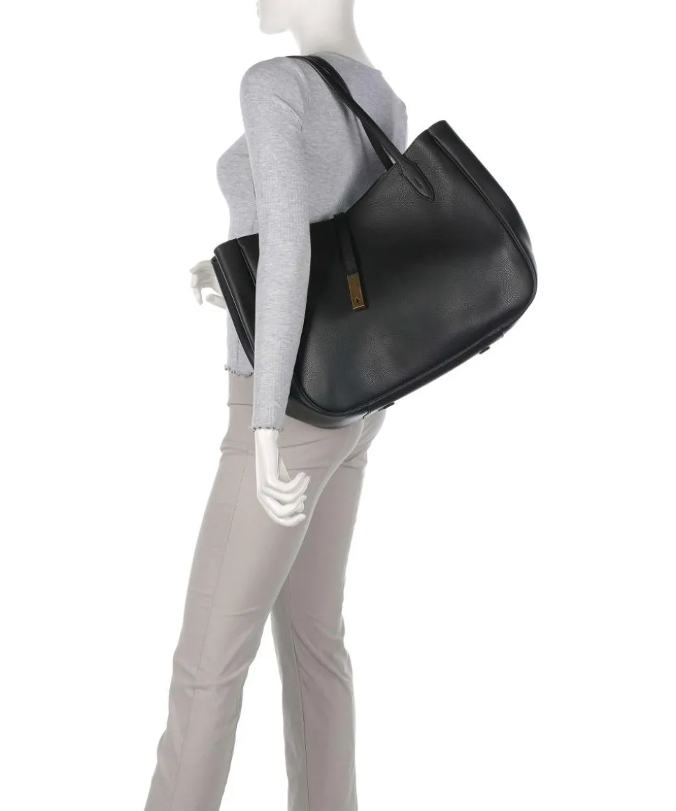 ID Collection Medium Shopper fein genarbtes Rindsleder schwarz