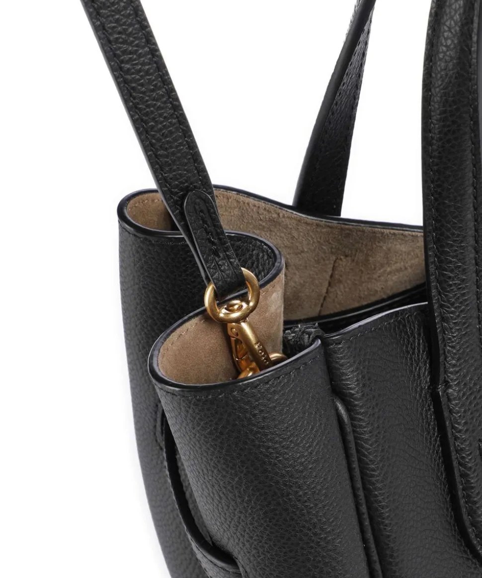 ID Collection Small Handtasche genarbtes Rindsleder schwarz