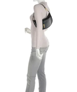 ID Collection Small Schultertasche fein genarbtes Rindsleder schwarz