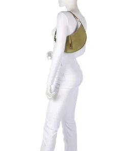 ID Collection Small Schultertasche aufgerautes Rindsleder olivgrün