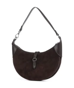 ID Collection Small Schultertasche aufgerautes Rindsleder dunkelbraun