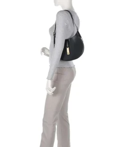 ID Collection Small Schultertasche fein genarbtes Rindsleder schwarz