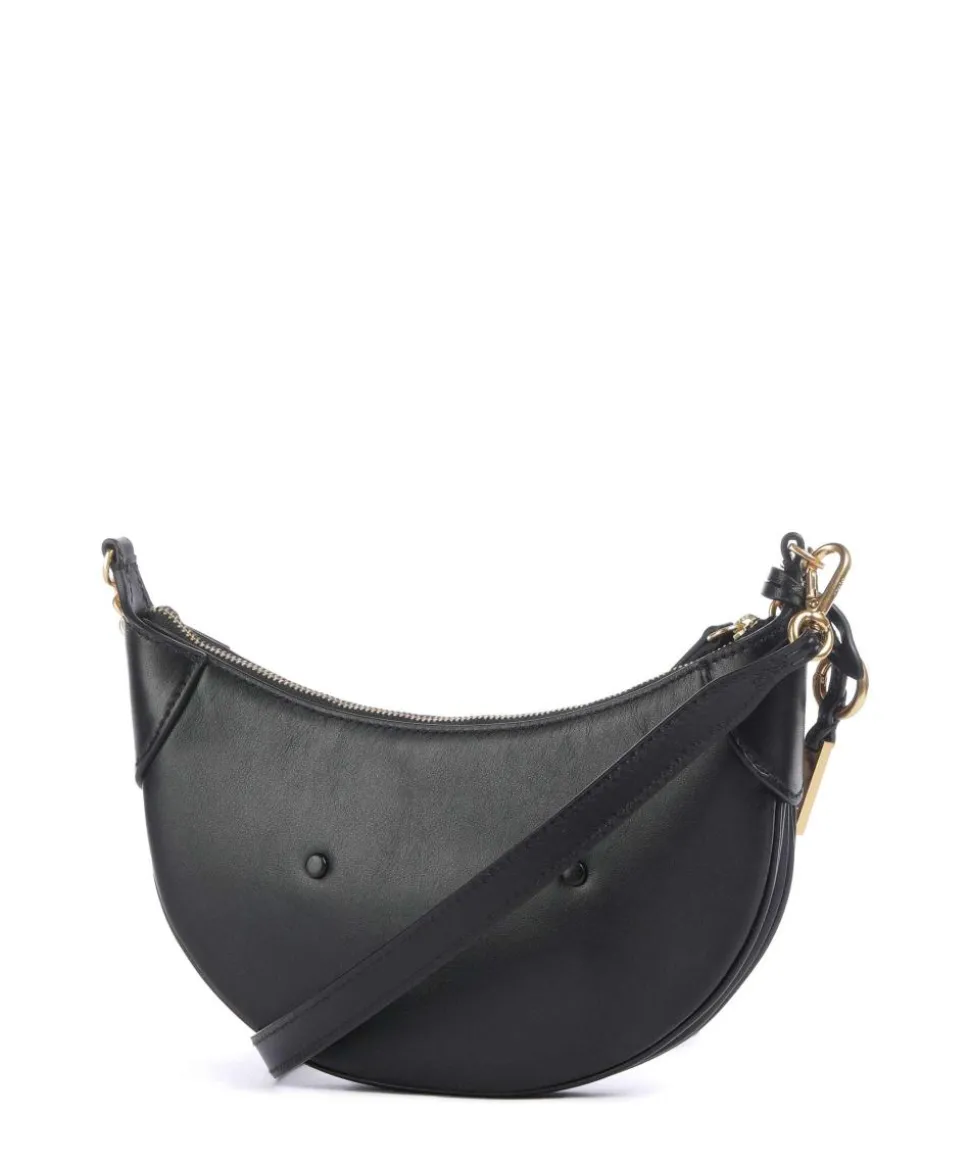 ID Collection Small Schultertasche fein genarbtes Rindsleder schwarz