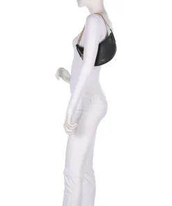 ID Collection Small Schultertasche fein genarbtes Rindsleder schwarz