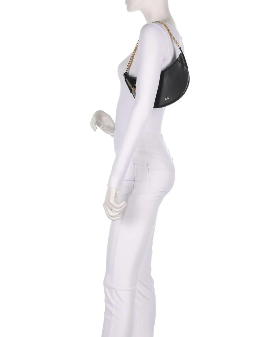 ID Collection Small Schultertasche fein genarbtes Rindsleder schwarz