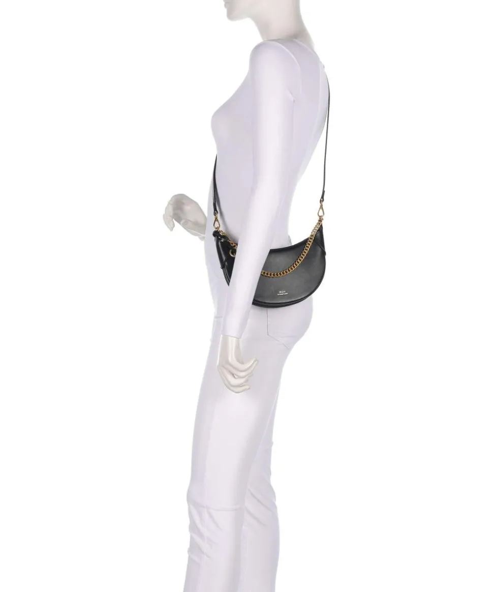 ID Collection Small Schultertasche fein genarbtes Rindsleder schwarz