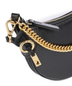 ID Collection Small Schultertasche fein genarbtes Rindsleder schwarz