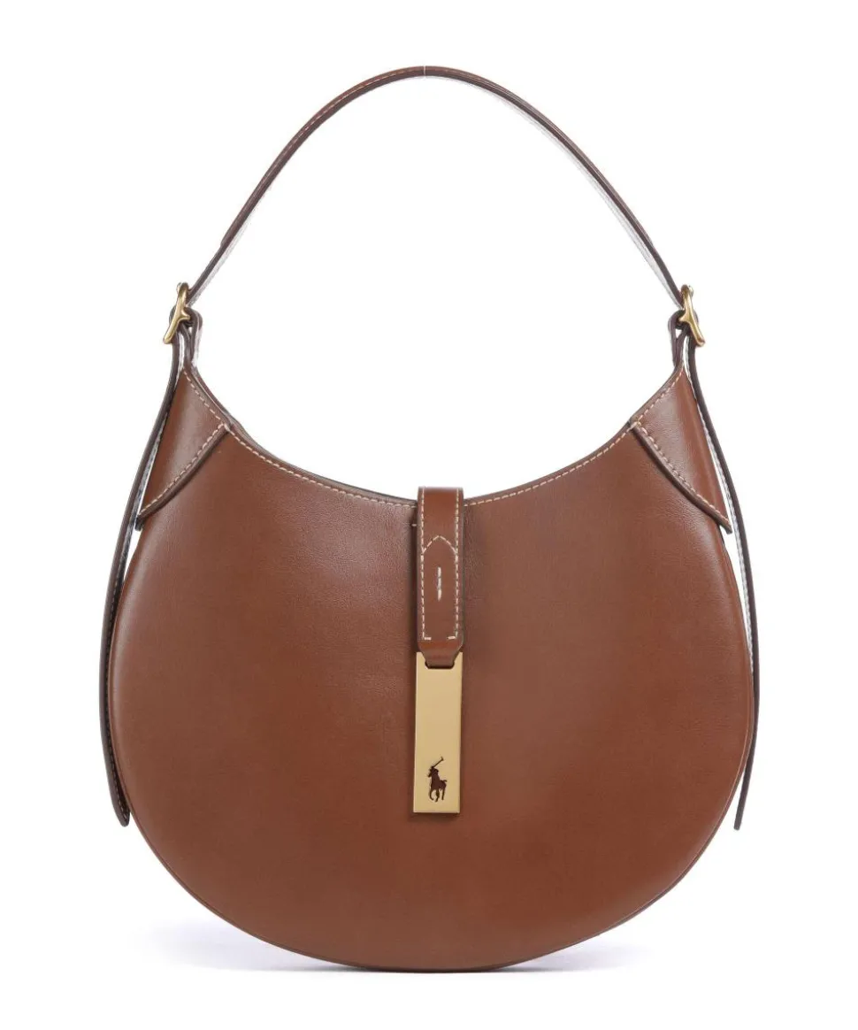 ID Collection Small Schultertasche fein genarbtes Rindsleder braun