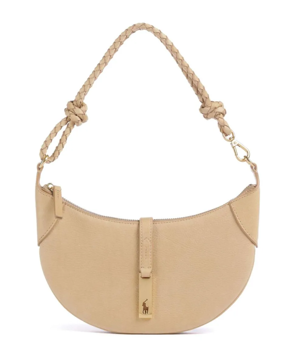 ID Collection Small Schultertasche genarbtes Rindsleder beige