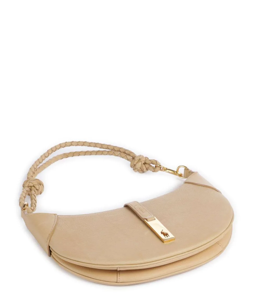 ID Collection Small Schultertasche genarbtes Rindsleder beige