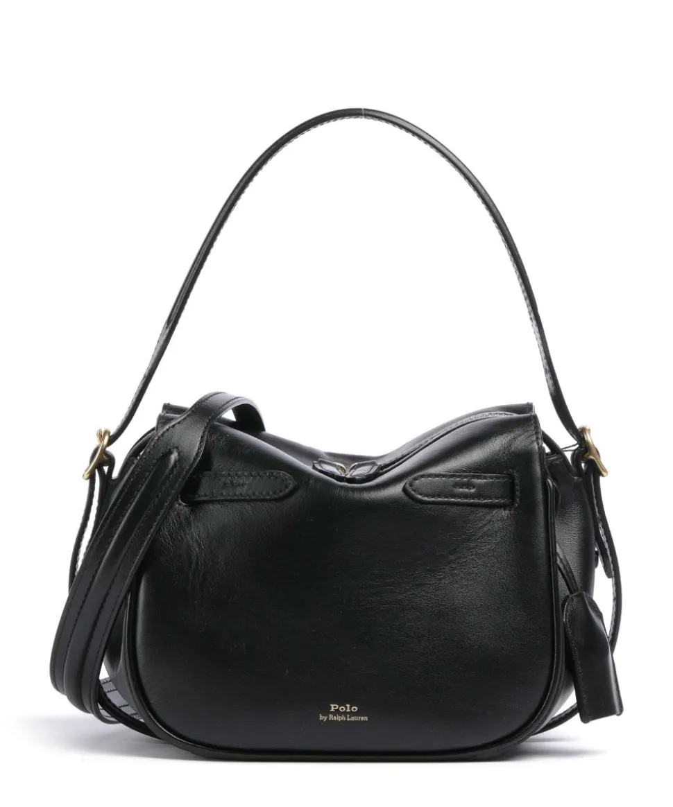 ID Collection Small Schultertasche fein genarbtes Rindsleder schwarz