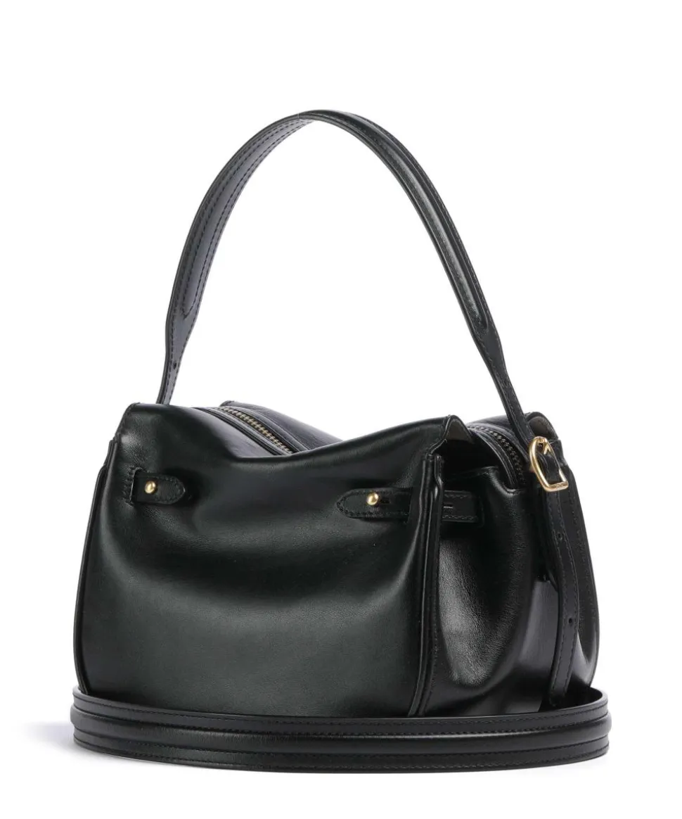 ID Collection Small Schultertasche fein genarbtes Rindsleder schwarz