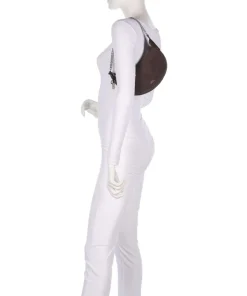 ID Collection Small Schultertasche aufgerautes Rindsleder dunkelbraun