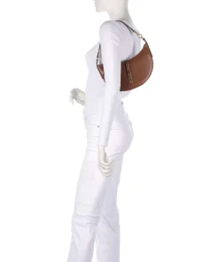 ID Collection Small Schultertasche fein genarbtes Rindsleder braun