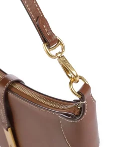 ID Collection Small Schultertasche fein genarbtes Rindsleder braun