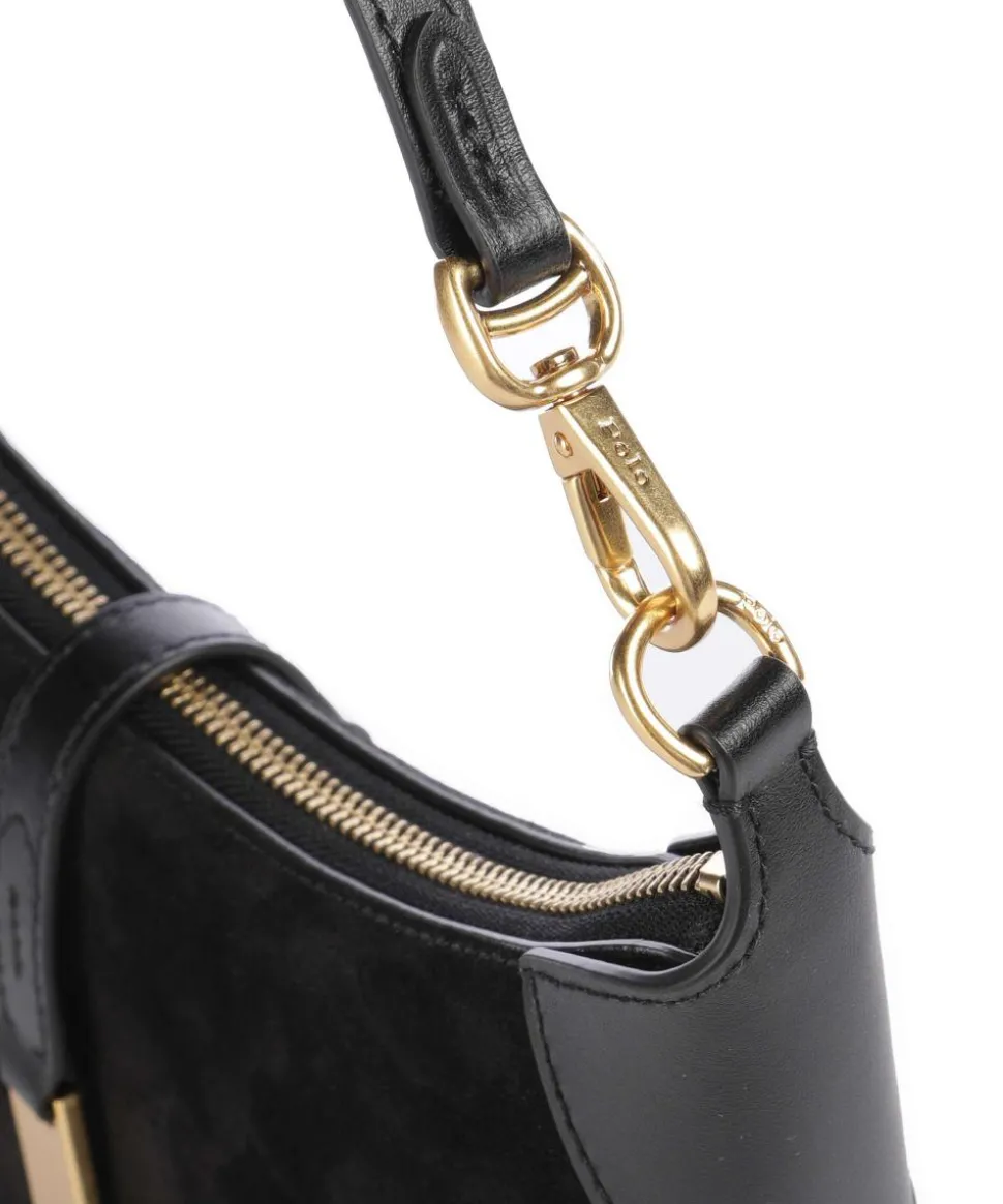 ID Collection Small Schultertasche aufgerautes Rindsleder schwarz