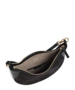 ID Collection Small Schultertasche aufgerautes Rindsleder schwarz