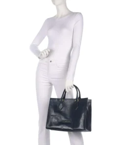 Ida Handtasche fein genarbtes Rindsleder dunkelblau