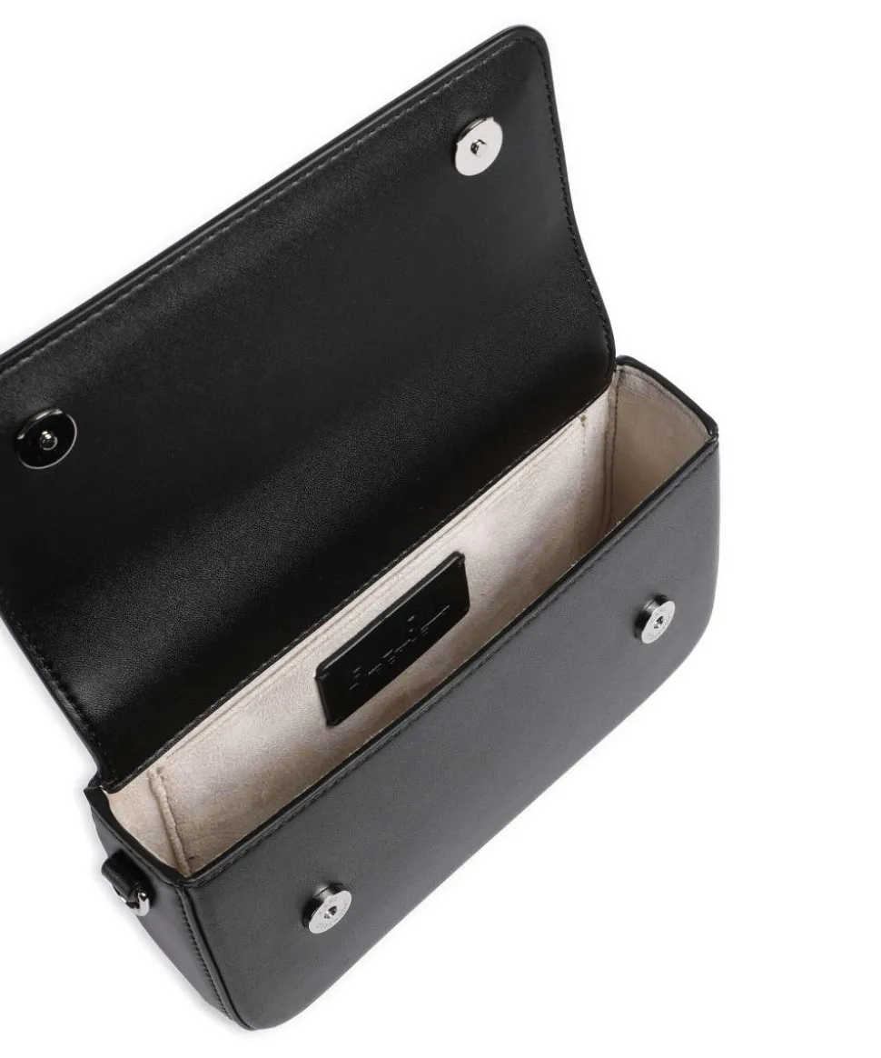 Ikon K Small Umhängetasche recyceltes Leder schwarz