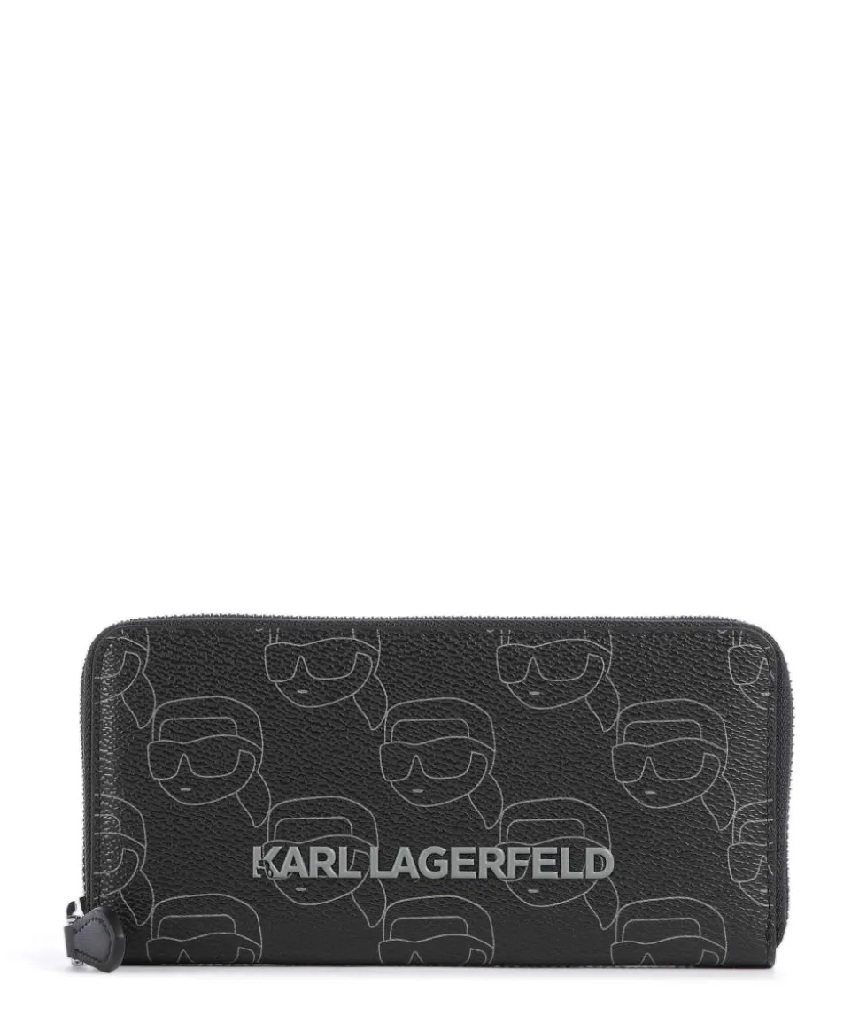 Ikon Mono Geldbörse Lederimitat schwarz