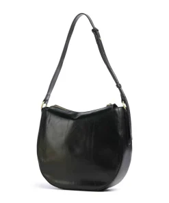 Ilaria Schultertasche fein genarbtes Rindsleder schwarz