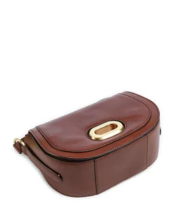 Ilaria Umhängetasche fein genarbtes Rindsleder braun