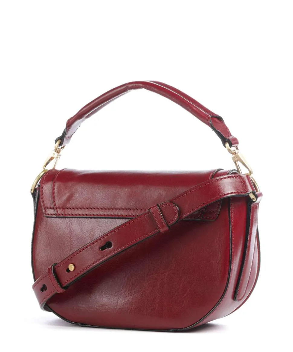 Ilaria Umhängetasche fein genarbtes Rindsleder dunkelrot