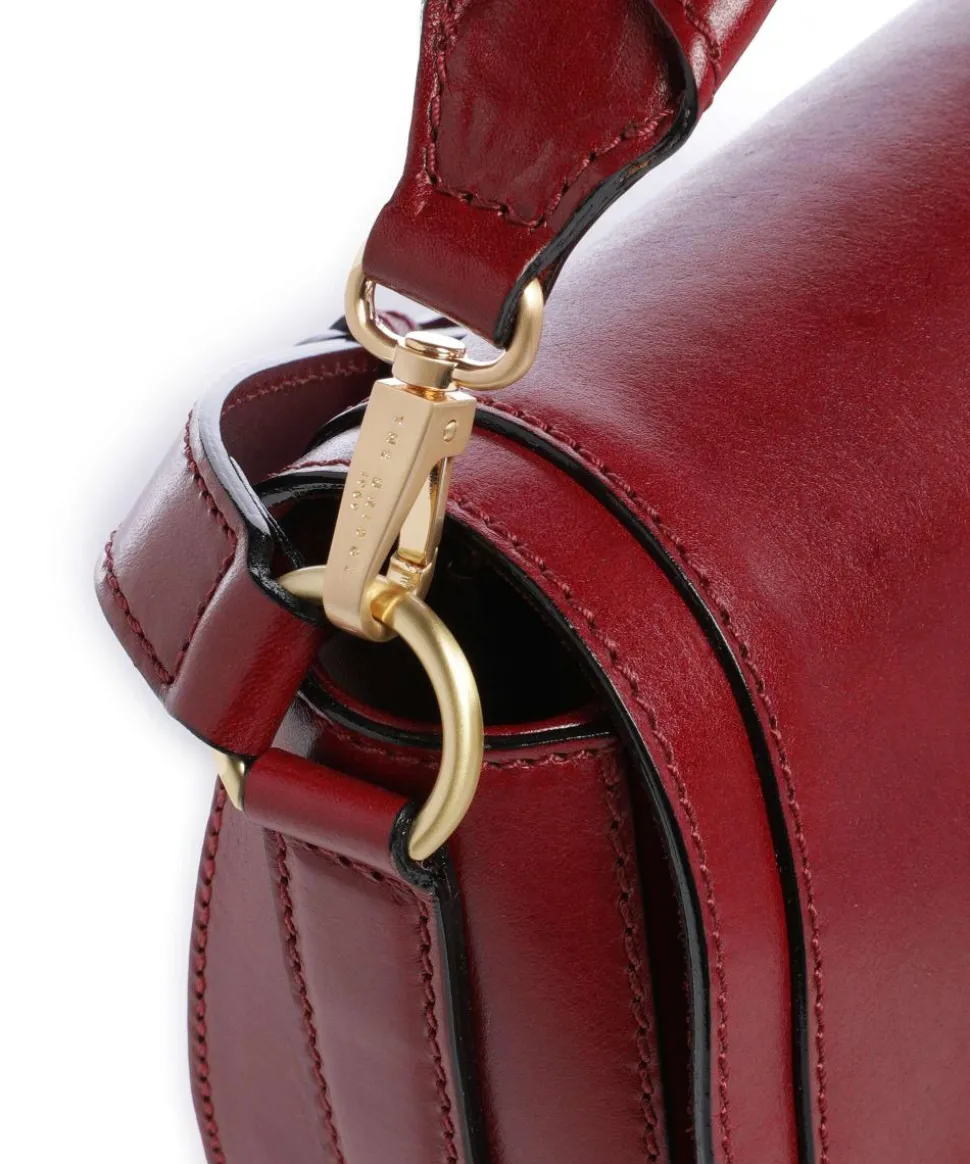 Ilaria Umhängetasche fein genarbtes Rindsleder dunkelrot