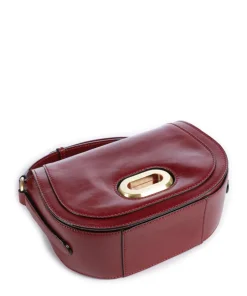 Ilaria Umhängetasche fein genarbtes Rindsleder dunkelrot