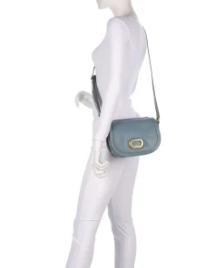 Ilaria Umhängetasche fein genarbtes Rindsleder blaugrau