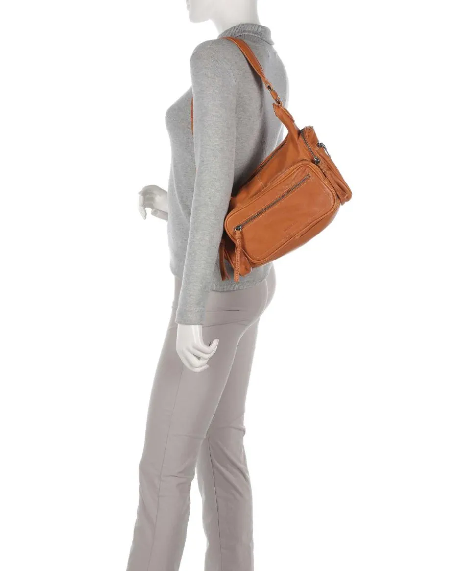 In my Pocket Schultertasche weiches Rindsleder hellbraun