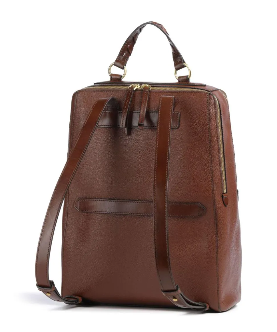 Ines Rucksack genarbtes Rindsleder braun