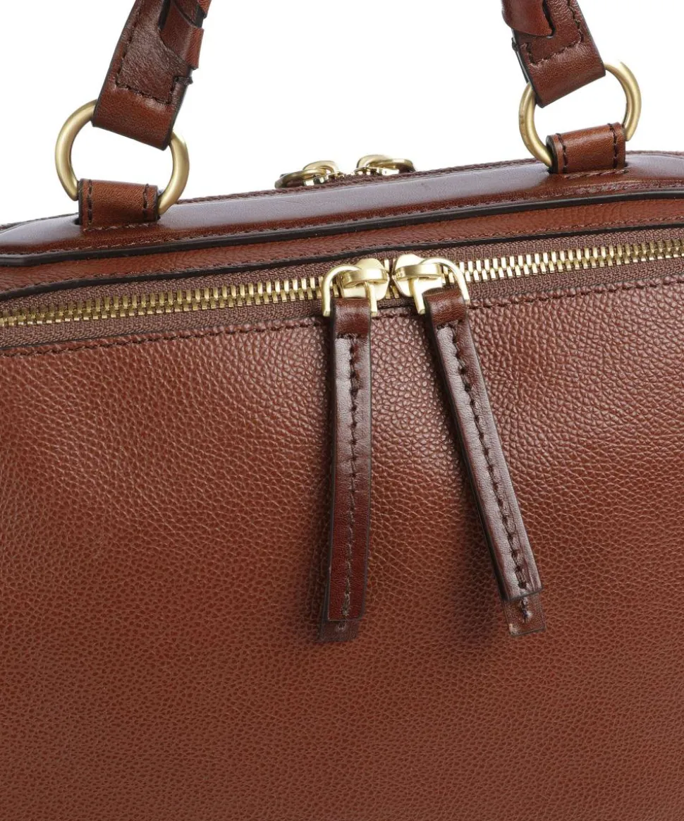 Ines Rucksack genarbtes Rindsleder braun