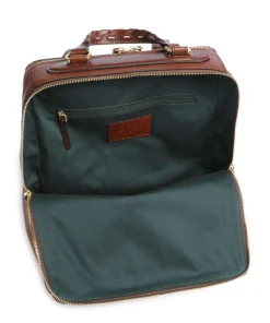 Ines Rucksack genarbtes Rindsleder braun