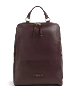 Ines Rucksack genarbtes Rindsleder dunkelrot