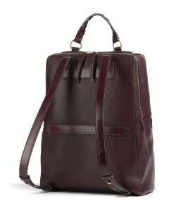 Ines Rucksack genarbtes Rindsleder dunkelrot