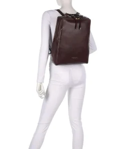 Ines Rucksack genarbtes Rindsleder dunkelrot