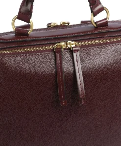 Ines Rucksack genarbtes Rindsleder dunkelrot