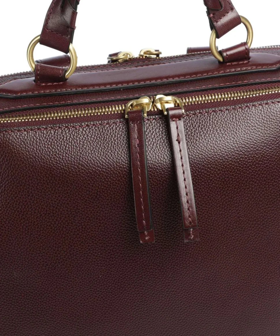 Ines Rucksack genarbtes Rindsleder dunkelrot